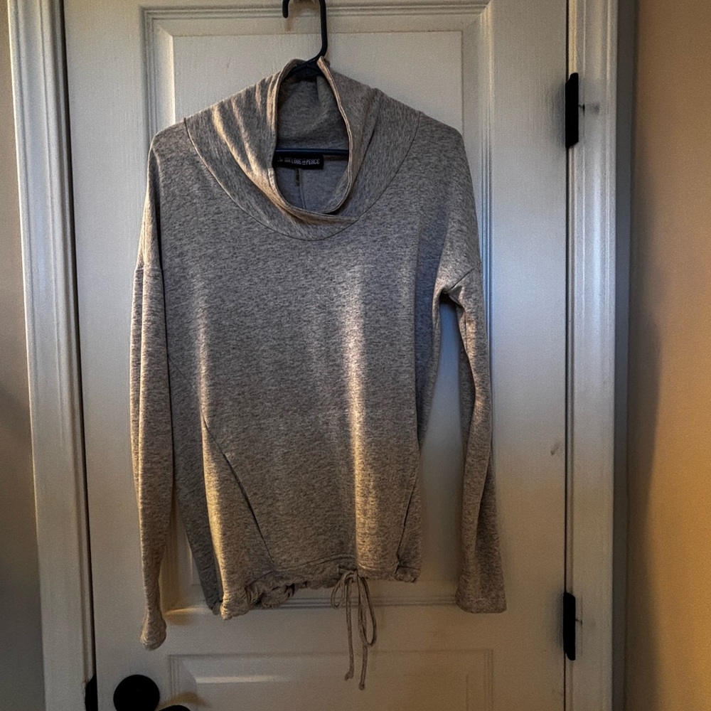 Ailsa Drawstring Hem Cowlneck Knit Top